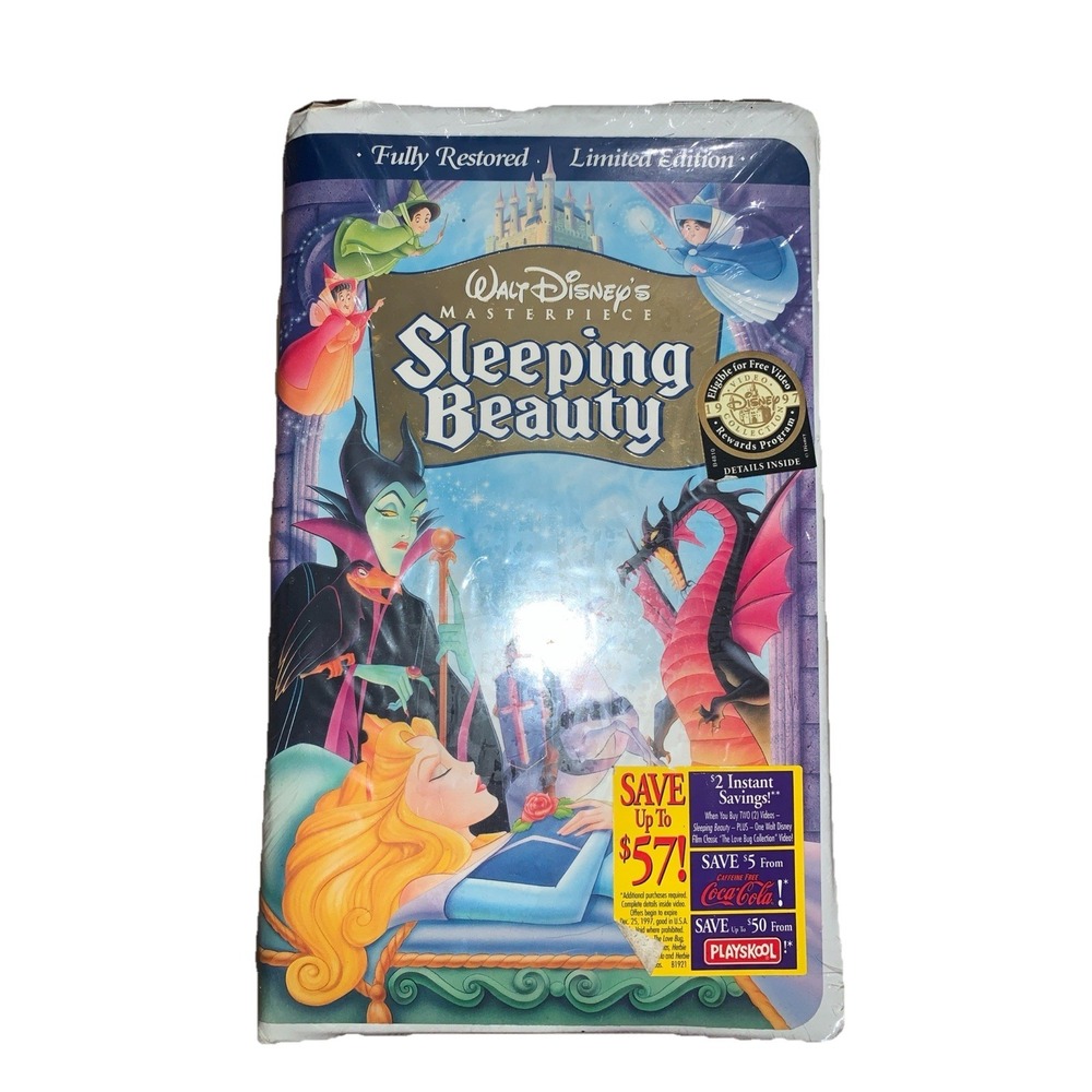 SEALED 1997 Walt Disney Masterpiece Sleeping Beauty Limited Edition VHS